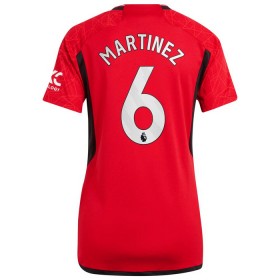 Camisola Manchester United Martinez 6 Mulher Equipamento Principal 2023-24 Manga Curta